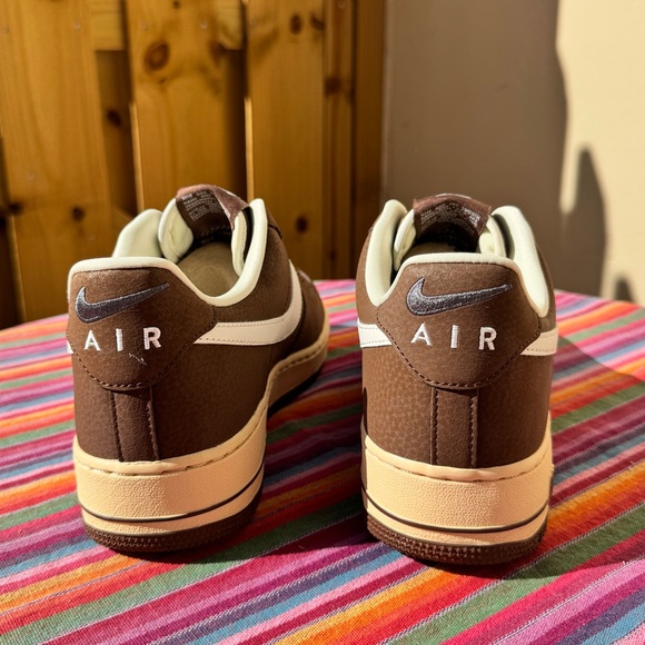 Nike Air Force 1 Brown and Cream Sneakers - Picture 4 of 6